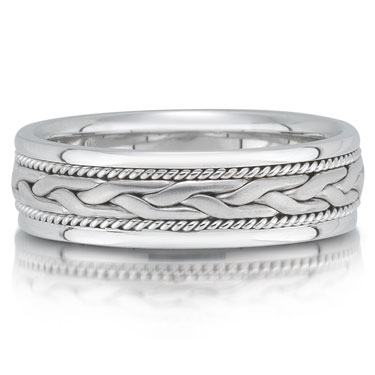 The X4301 6GW is a woven wedding band that is 6mm wide and can be specially 