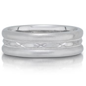 X4476/7GW is a carved wedding band that is 6mm wide.