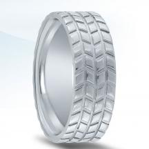 Titanium Tire Tread Wedding Band ALTROM-TR32-8-TI