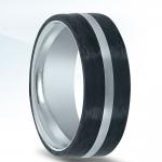 Carbon Fiber and Cobalt Wedding Band N17386-8-COCF