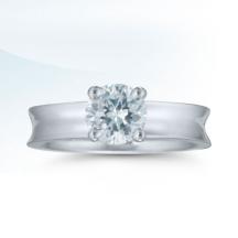 Concave Engagement Ring E01787 by Novell
