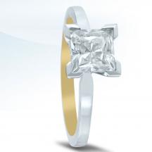 Inside Out Engagement Ring ET20296 with Yellow Gold