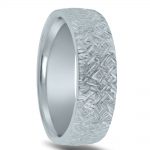 Wedding ring finish - crisscross hammered with frost