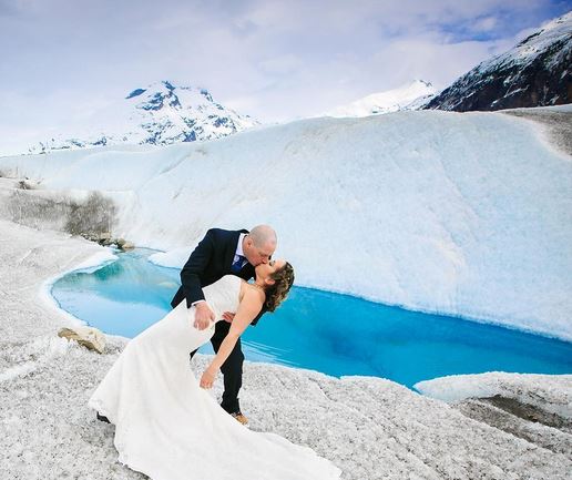 Glacier destination wedding