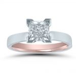 Inside-out engagement ring ET20297 with pink gold inside.