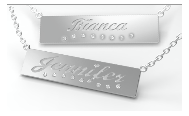 Silver Nameplate Contest Novell Wedding Bands