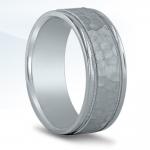 Men's Hammered Wedding Band  