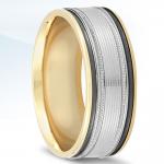 Two tone wedding band by Novell