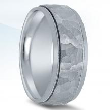 Classic Hammered and Milgrain Wedding Band N01092  