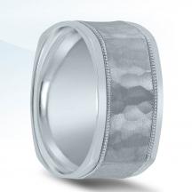 Trending Hammered Wedding Band N03511 by Novell