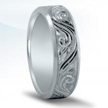 Engraved Men's Wedding Band N16607