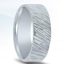 N17183 Wedding Band with Organic Finish