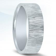 N17185 Wedding Band with Organic Finish