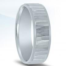 N17196 Wedding Band with Organic Finish