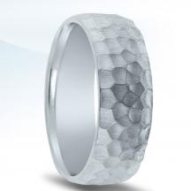 N17198 Wedding Band with Organic Finish