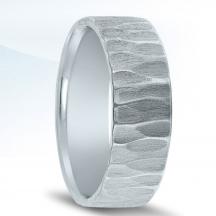 N17200 Wedding Band with Organic Finish