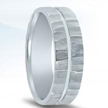 N17201 Wedding Band with Organic Finish