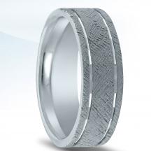 N17216 Wedding Band with Organic Finish