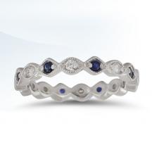 Ladies Stackable Ring with Colored Stones