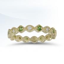 Ladies Stackable Ring with Colored Stones