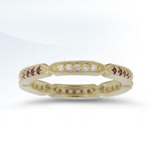 Ladies Stackable Ring with Colored Stones