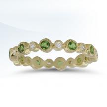 Ladies Stackable Ring with Colored Stones