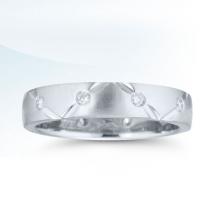 Ladies wedding band with diamonds - LD00114