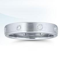 Ladies wedding band with diamonds - LD00116