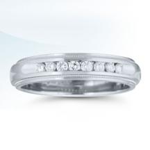 Ladies wedding band with diamonds - LD00117