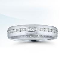 Ladies wedding band with diamonds - LD01646