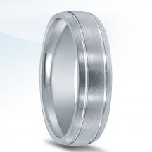 Men's Wedding Band by Novell - N00125 with Bright Grooves