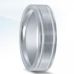 Classic Men's Wedding Band - N01016 with Bright Grooves