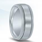 Braided wedding band by Novell - available in platinum or gold.