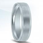 Carved wedding band by Novell - available in platinum or gold.