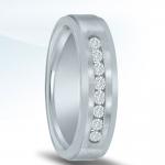 Men's diamond wedding band by Novell - can be made in platinum or gold.