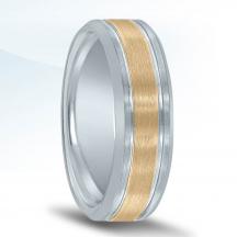 Trending Two Tone Wedding Band NT16617 by Novell