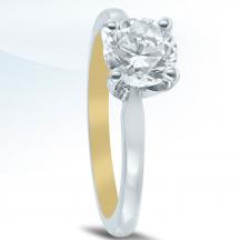 Inside Out Engagement Ring ET20294 with Yellow Gold