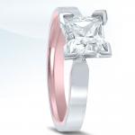 Inside Out Engagement Ring ET20295 with Rose Gold