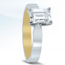 Inside Out Engagement Ring ET20302 (yellow gold inside)