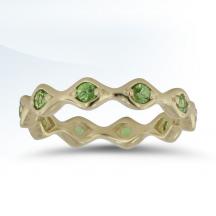 Ladies Stackable Ring LD16871-TZ-FG with Colored Stones